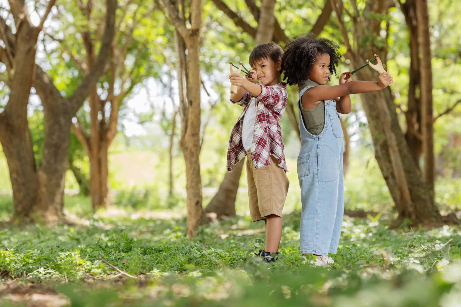 Child having fun in summer.